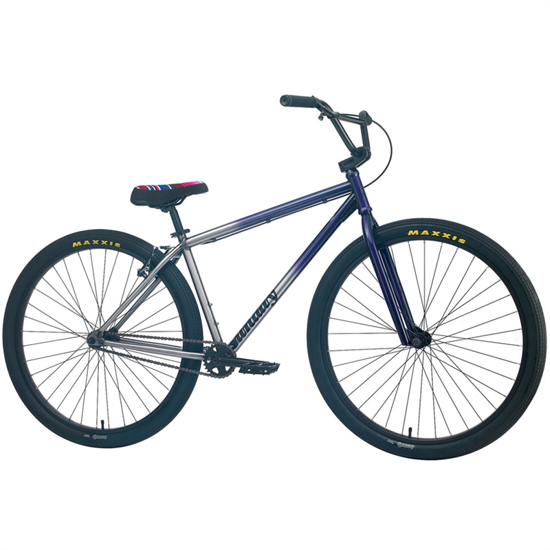 Sunday High C 29" BMX Bike Gloss Trans Purple/Raw Fade