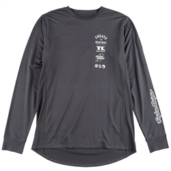 Troy Lee Designs Ruckus Long Sleeve Ride Tee Destroy Carbon