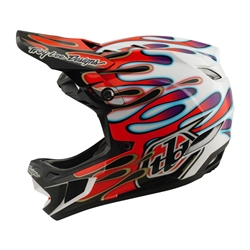 Troy Lee Designs D4 Composite MIPS Overspray White/Red