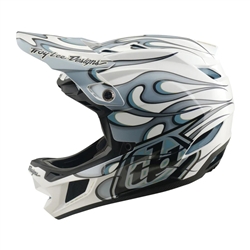 Troy Lee Designs D4 Composite MIPS Torched White/Silver