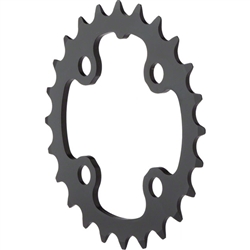 TruVativ/SRAM 24T x 64mm 9 Speed/ 2x10 Chainring Black Alloy