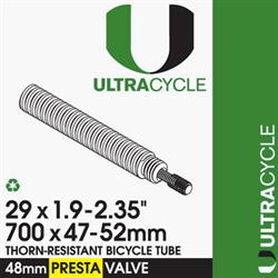 Ultra Cycle 29'' x 1.9-2.35'' Thorn Resistant Presta Valve Tube
