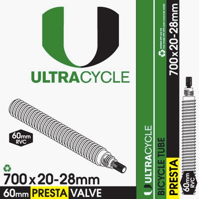 UltraCycle 700x20-28mm 60mm Presta Valve Tube