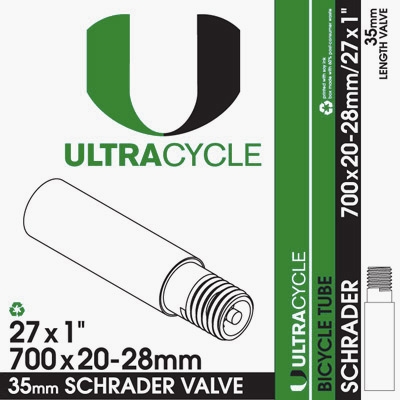 Ultracycle 700c x 20-28mm Schrader Valve Tube