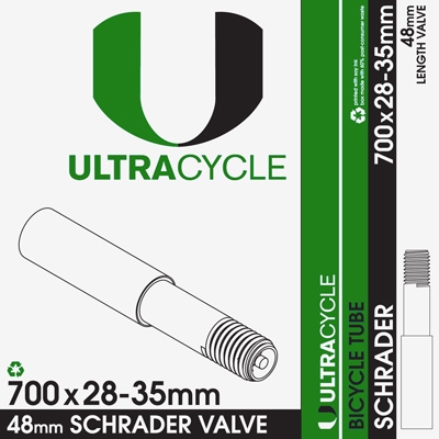 Ultracycle 700c x 28-35mm 48mm Schrader Valve Tube