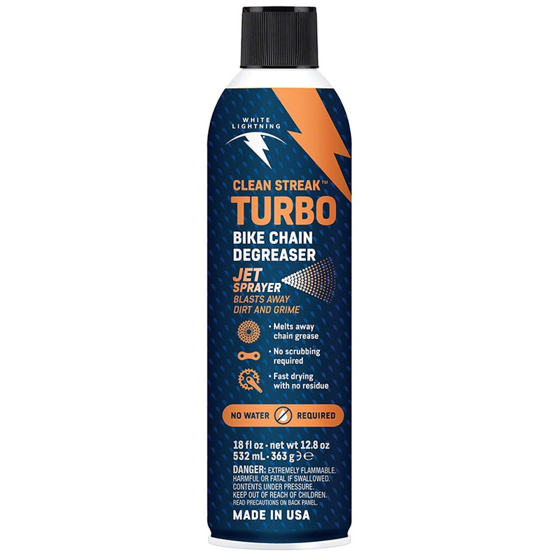 White Lightning Clean Streak Turbo Bike Chain Degreaser 18oz