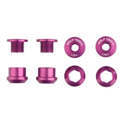 Wolf Tooth 1x 6mm Chainring Bolt Set of 4 Purple