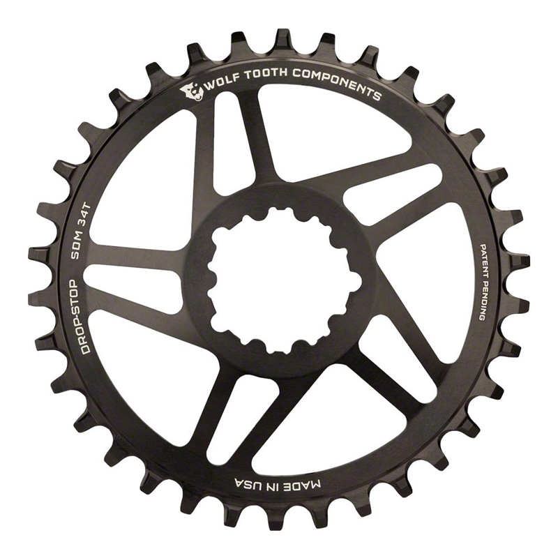 Wolf Tooth DM Chainring 26t  SRAM 3-Bolt Crankset 6mm Offset Black