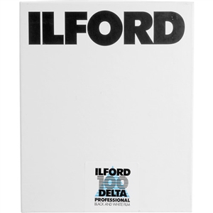 Ilford Delta 100 Professional Black and White Negative Film (4 x 5", 25 Sheets)