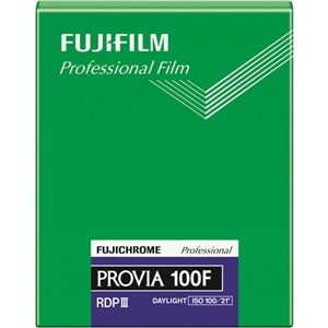 Fujifilm Fujichrome Provia 100F Professional RDP-III Color Transparency Film (4 x 5", 20 Sheets)