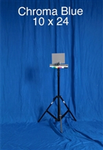 BLUE CHROMA KEY 10ft x 24ft BACKGROUND