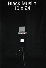 10ft X24ft  BLACK BACKGROUND MUSLIN