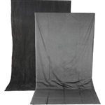 Impact Reversible Crushed Muslin Background (10 x 24', Charcoal/Smoke Gray)