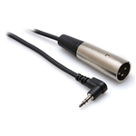 Hosa Technology XVM-101M Angled Stereo 3.5mm to 3-Pin XLR Male Microphone Cable (1')