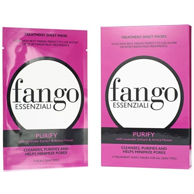 Borghese Fango Essenziali Purify Treatment Sheet Masks 4pc All Skin Types 0.83oz / 25ml