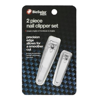 BioSwiss Men 2 Piece Nail Clipper Set