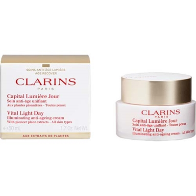 Clarins Vital Light Day Illuminating Anti Aging Cream All Skin 1.7 oz / 50ml