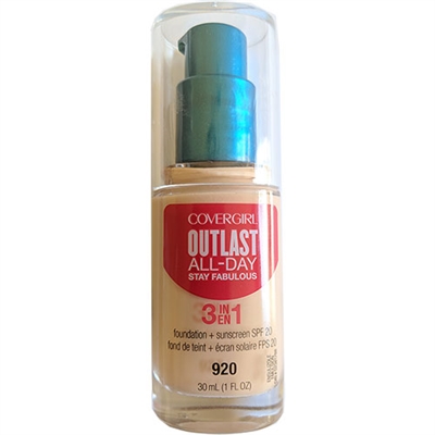 Covergirl Outlast All-Day Stay Fabulous 3-In-1 Foundation SPF20 920 Creamy Natural 1oz / 30ml