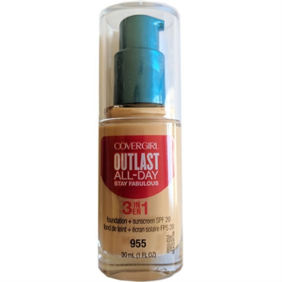 Covergirl Outlast All-Day Stay Fabulous 3-In-1 Foundation SPF20 955 Soft Honey 1oz / 30ml