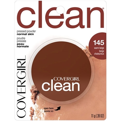 Covergirl Clean Pressed Powder Normal Skin 145 Warm Beige 0.39oz / 11g