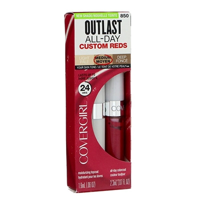 Covergirl Outlast All-Day Custom Reds Lipcolor 2 Piece Set 850 Extraordinary Fuchsia