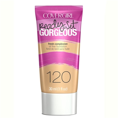 Covergirl Ready Set Gorgeous Oil Free Foundation 120 Nude Beige 1oz / 30ml