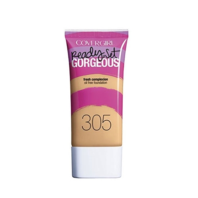 Covergirl Ready Set Gorgeous Oil Free Foundation 305 Golden Tan 1oz / 30ml