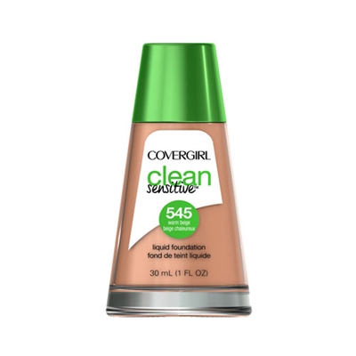 Covergirl Clean Sensitive Liquid Foundation 545 Warm Beige 1oz / 30ml