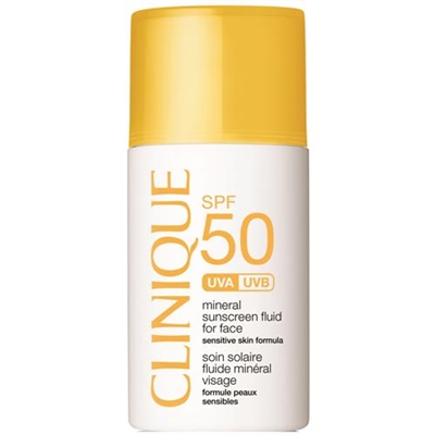 Clinique Mineral Sunscreen Fluid for Face Sensitive Skin SPF 50 1oz / 30ml