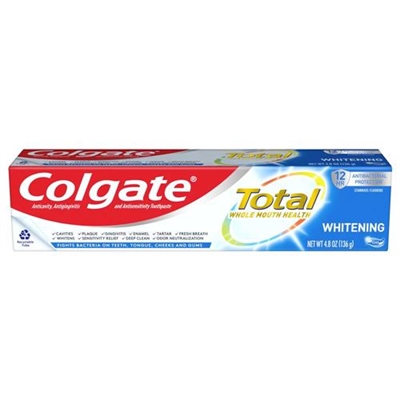 Colgate Total Whitening Gel Toothpaste 4.8oz / 136g