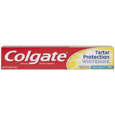 Colgate Tartar Protection Whitening Toothpaste Crisp Mint 6oz / 170g