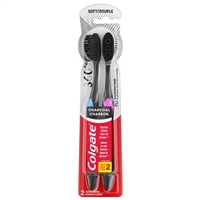 Colgate 360 Charcoal Carbon Soft Toothbrush 2 Count