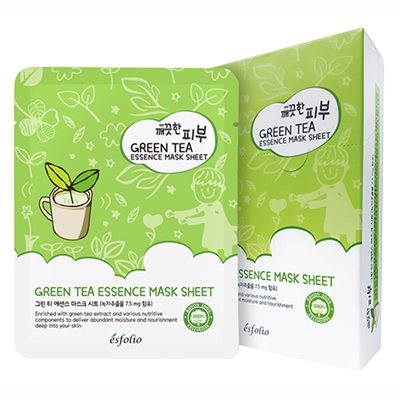 Esfolio Green Tea Essence Mask 10 Sheets
