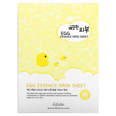 Esfolio Egg Essence Mask Sheet 10 Sheets