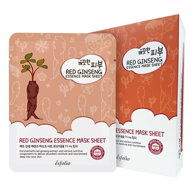 Esfolio Red Ginseng Essence Mask 10 Sheets