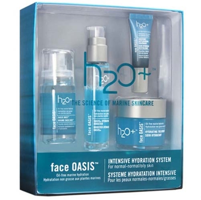 H2O Plus Face Oasis Intensive Hydration System for Normal or Oily Skin 4 Piece Set