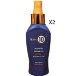 Its A 10 Miracle LeaveIn Plus Keratin No Cap 4oz / 120ml 2 Packs