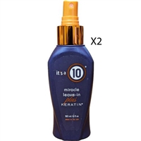 Its A 10 Miracle LeaveIn Plus Keratin No Cap 4oz / 120ml 2 Packs