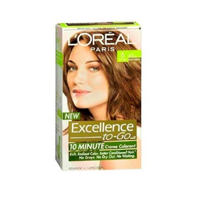 L'oreal Excellence 10 Minute Creme Colorant # 6 Light Brown 1 Application