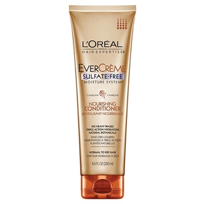L'Oreal EverCreme Sulfate-Free Nourishing Conditioner Normal to Dry Hair 8.5oz / 250ml