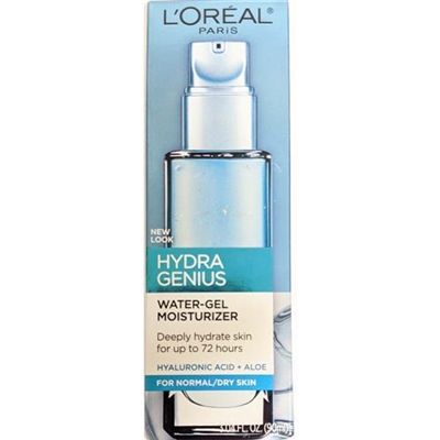 LOreal Hydra Genius Water Gel Moisturizer Normal to Dry Skin 3.04oz / 90ml