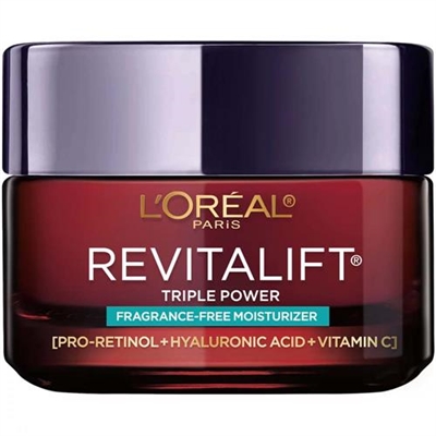 LOreal Revitalift Triple Power Anti Aging Moisturizer Fragrance Free 1.7oz / 48g