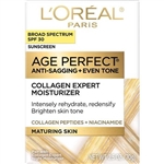 LOreal Age Perfect Anti Sagging + Even Tone Collagen Expert Moisturizer SPF 30 2.5oz / 70g