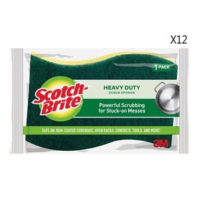 Scotch Brite Heavy Duty Scrub Sponge 12 Packs