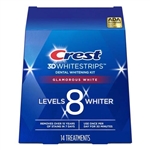 Crest 3D Whitestrips Glamorous White Levels 8 Whiter 28 Strips 14 Treatments