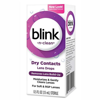 Blink N Clean Dry Contacts Lens Drop 0.5oz / 15ml