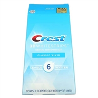 Crest 3D Whitestrips Dental Whitening Kit Classic Vivid Level 6 20 Strips 10 Treatments