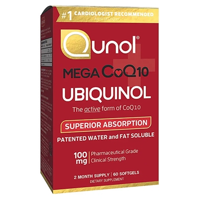 Qunol Mega CoQ10 Ubiquinol 100mg 60 Softgels