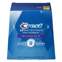 Crest 3D Whitestrips Dental Whitening Kit Brilliance White  32 Strips 16 Treatment