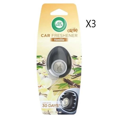 Air Wick Car Freshener Vanilla 1 Count 3 Packs